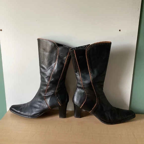 Pikolinos black leather boot Size 41 (10.5) - Picture 1 of 8